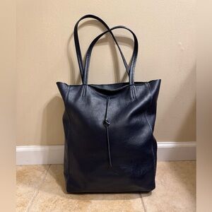 Borse in pelle pebbled leather shopper tote